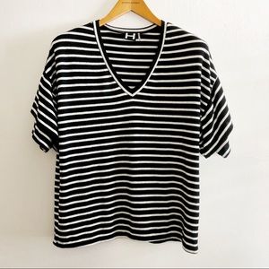 H By Bordeaux Oversized striped Sweater